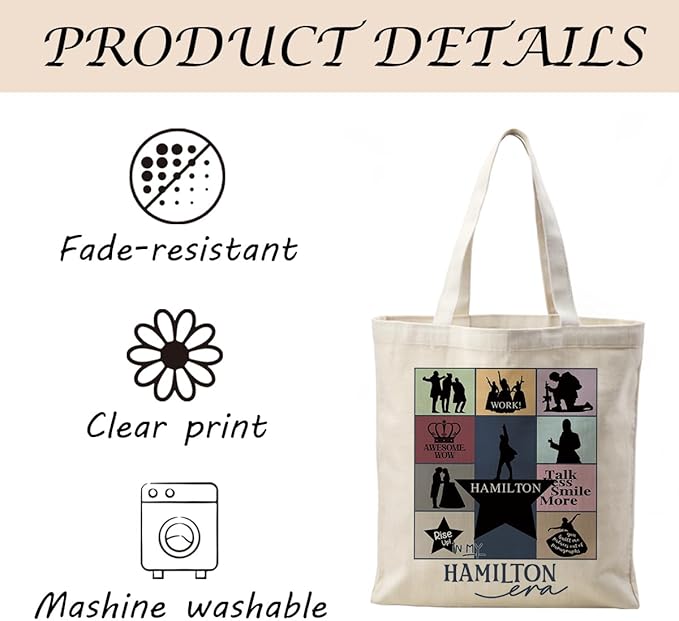 Canvas Tote Bag Aesthetic for Women,Reusable Canvas Cute Shoulder Bag for Grocery, Shopping, Beach & Daily Use