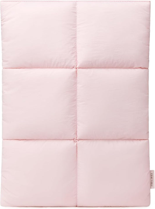 Comfyable Puffy Laptop Sleeve 13 Inch 14 Inch, Quilted Puffer Laptop Carrying Case, Pillow Case Compatible with MacBook Air M4 2025 M3 M2 M1, MacBook Pro M4 Pro/Max, Light Pink