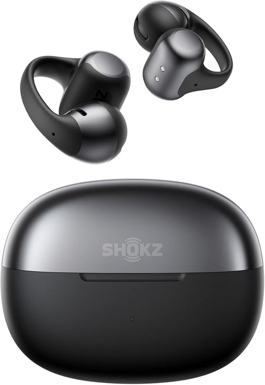 SHOKZ OpenDots ONE - Open-Ear Headphones - Wireless Bluetooth Earbuds with Microphone - Secure, Lightweight, Clip-On Fit - Premium Dolby Audio - Water Resistant - Fast Charging - Up to 40 hrs Playtime