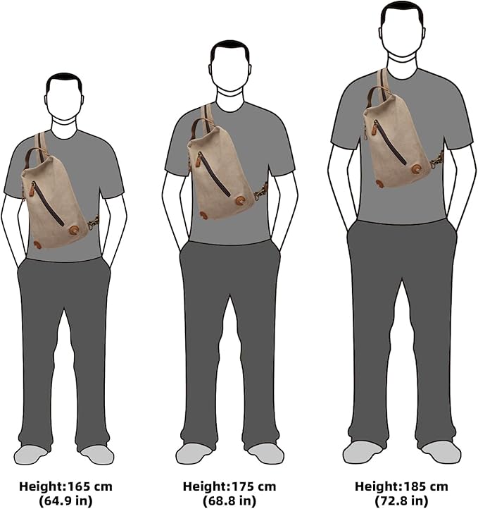 KL928 Canvas Sling Bag Crossbody Bags Small Backpack Pack Travel Purse Convertible Purses for Women Men