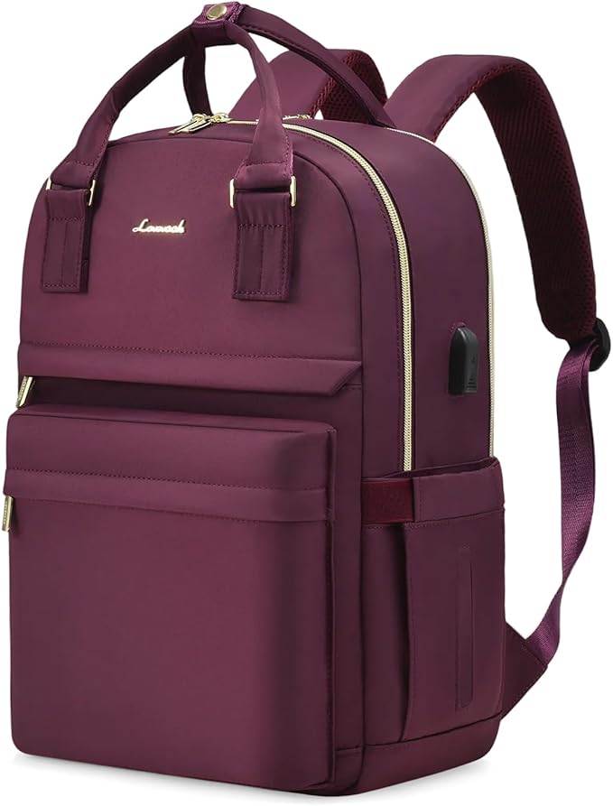 LOVEVOOK Laptop Backpack for Women 15.6 Inch Laptop Bag with USB Port, Fashion Waterproof Backpacks Teacher Nurse Stylish Travel Bags Vintage Daypacks for College Work