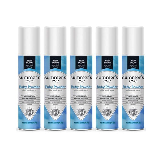 Summer's Eve Feminine Deodorant Spray-Baby Powder, 2 oz. (Pack of 5)
