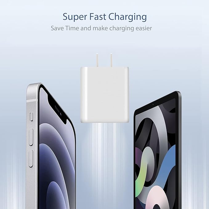 Dual USB C 33W Fast Wall Charger Mini Block QC3.0 Compatible with iPhone iPad Samsung Pixel and More