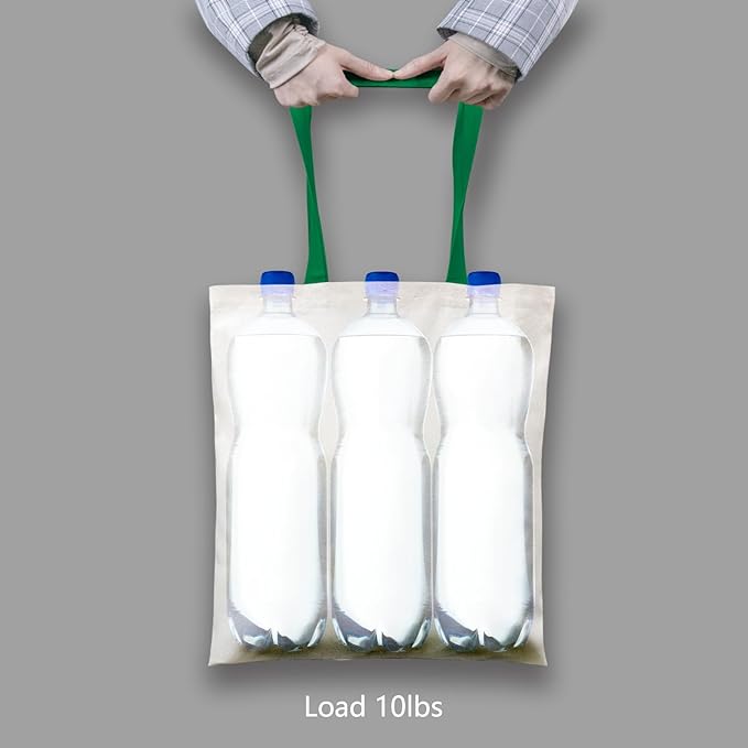 TOPDesign 24-Pack Economical 16"x15" Cotton Tote Bag, Lightweight Medium Reusable Grocery Shopping Cloth Bags, Suitable for DIY, Advertising, Promotion, Gift, Activity