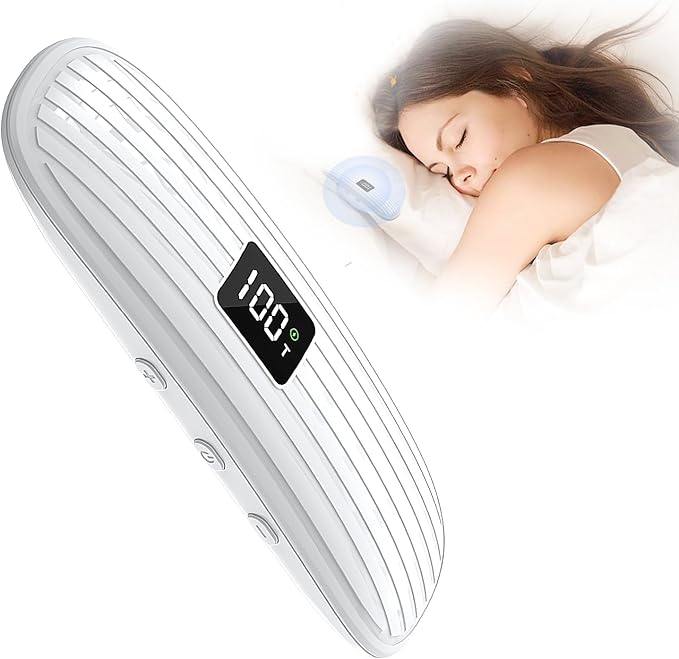 ByteWave Bone Conduction Pillow Speaker, Bluetooth 5.3 Under Pillow Speaker for Sleeping with LED Display, TF Card & Auto-Off, Ultra-Thin Wireless Bed Sound Pad Headphones for Side Sleepers