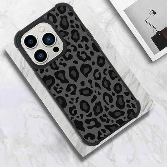 KANGHAR Case Compatible with iPhone 14 Pro Max,Black Leopard Design,Tire Texture Non-Slip +Shockproof Rugged TPU Protective Case for iPhone 14 Pro Max 6.7 Inch (2022) Leopard Pattern