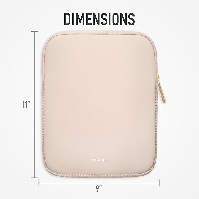 Vandel 9-11 Inch Tablet Sleeve, iPad Sleeve 11 inch Travel Pouch, Fits iPad Pro 11 Inch M4/ 10th Generation 10.9, 9/8th Gen 10.2/ Air 11" 5/4/3 10.9"/10.5", Pro 11 M2, Tab S8/S9