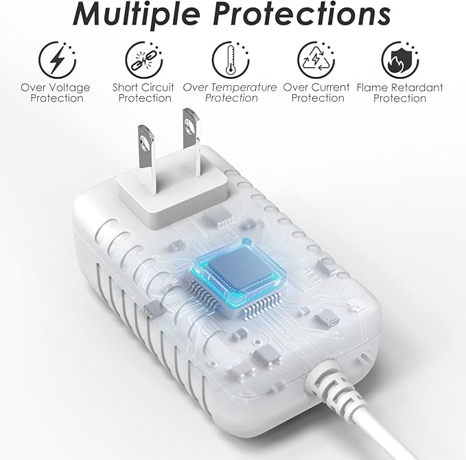 12V Power Cord for Levoit Core Mini Air Purifier LAP-C161-WUS LAP-C161-KUS LAPC161WUS LAPC161KUS, Air Purifiers Adapter Charger Cable Replacment,6Ft
