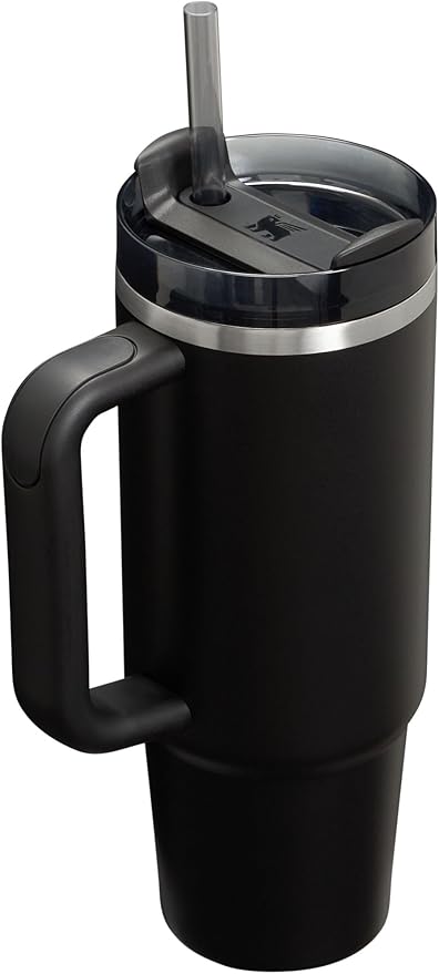 STANLEY Quencher H2.0 Tumbler with Handle and Straw 30 oz | Flowstate 3-Position Lid | Cup Holder Compatible for Travel | Insulated Stainless Steel Cup | BPA-Free | Black 2.0