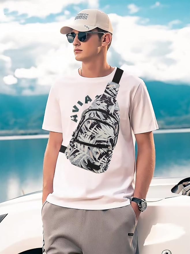 EVANCARY Small Sling Bag for Women Men, Sling Backpack Chest Daypack Crossbody Bag for Travel Outdoor Hiking