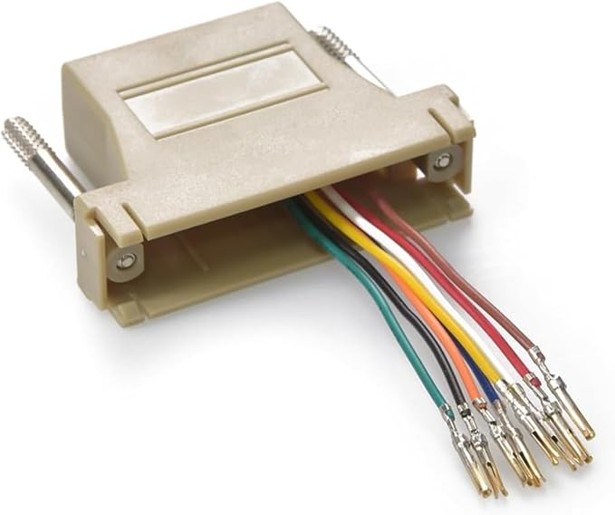 10PCS DB25 Female to RJ45 Modular Adapter, 25 Pin Serial Port to RJ45 Female Ethernet LAN Extend Modular Converter