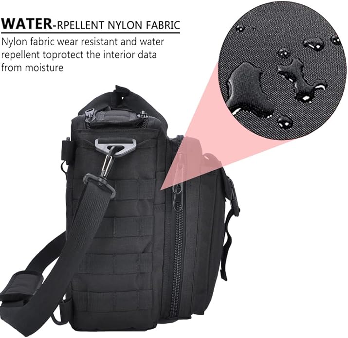 Tactical Briefcase, tactical computer bag 14.1" 15.6 In Men's Military Laptop Messenger Multifunction Briefcase for Men