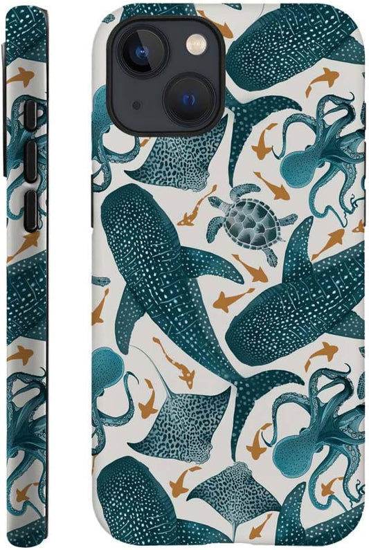DAIZAG Case Compatible with for iPhone 15 Plus,Octopus Turtle Manta Ray Whale Phone Case for iPhone 15 Plus for Girl Women Boy Men