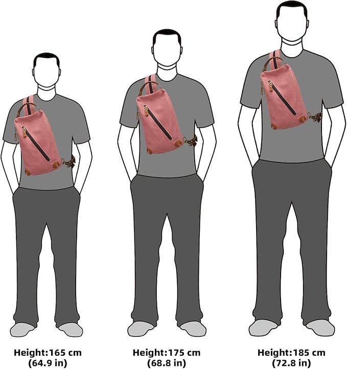 KL928 Canvas Sling Bag crossbody Bags Small Backpack Pack Travel Purse convertible purses for Women Men