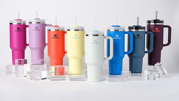 STANLEY Quencher H2.0 Tumbler with Handle and Straw 40 oz | Flowstate 3-Position Lid | Cup Holder Compatible for Travel | Insulated Stainless Steel Cup | BPA-Free | Plum