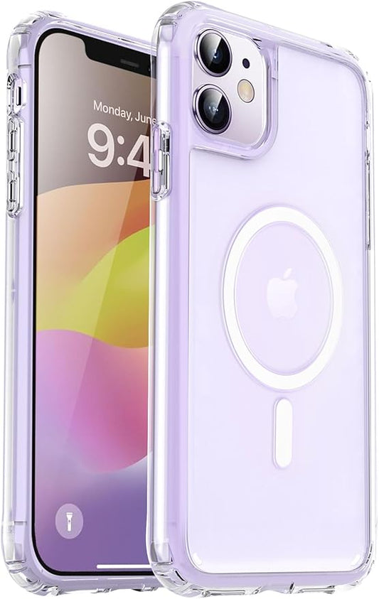 MOCCA Strong Magnetic for iPhone 12 Case/12 Pro Case, [Anti Yellowing][Compatible with Magsafe][Mil-Grade Drop Protection] Slim Thin Shockproof Protective Phone Case for iPhone 12/12 Pro 6.1”, Clear