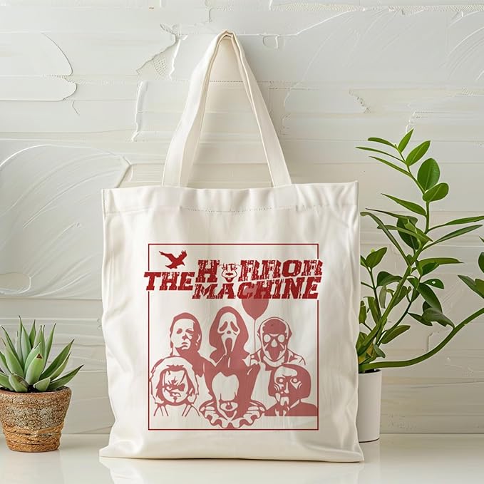 Canvas Tote Bag Aesthetic for Women,Reusable Canvas Cute Shoulder Bag for Grocery, Shopping, Beach & Daily Use