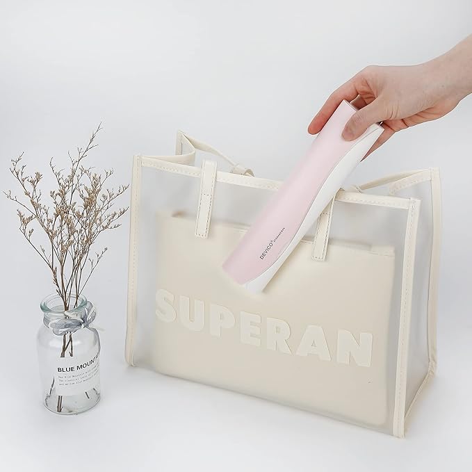 DEVICO Portable Travel Utensils with Case, Reusable Camping Silverware for Lunch, 18/8 Stainless Steel Cutlery Set (Pink)