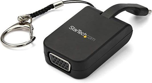 Portable USB-C to VGA Adapter with Quick-Connect Keychain