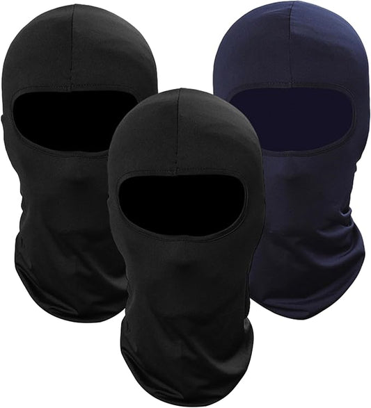 Pukavt 3 Pack Balaclava Face Mask, Ski Mask for Men Women, UV Protection Windproof Scarf for Motorcycle Snowboard Cycling
