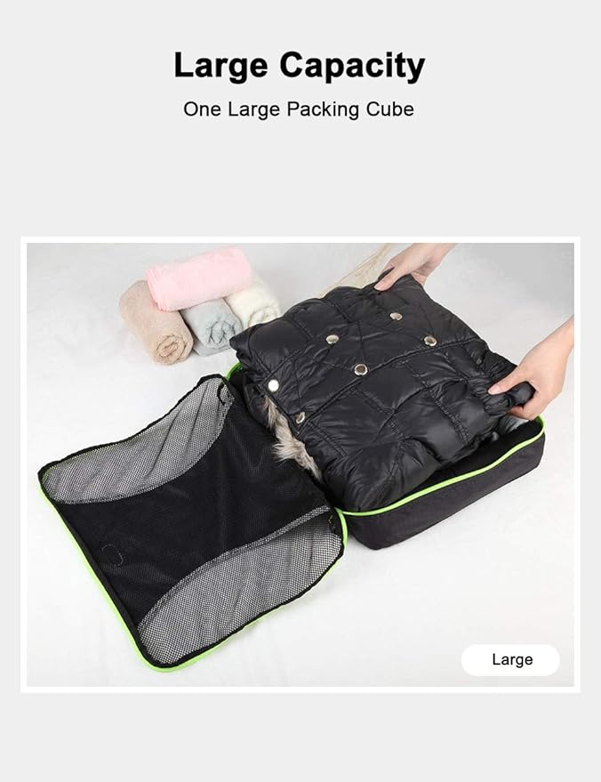 GOX Ultra Light 5 piece Packing Cubes Travel Luggage Organizer 1 Large 2 Medium 2 Small
