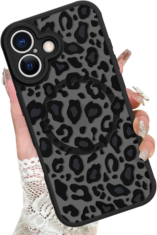 KANGHAR Case Compatible with iPhone 17 Leopard Printed Pattern [Compatible with Magsafe] Cute Cheetah Protective Magnetic Case for Girls Women Men 6.3"