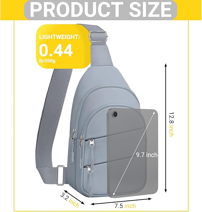 Crossbody Bags for Women, Sling Bag for Men, Small Hiking Backpack Anti Theft Lightweight for Outdoors Travel (M, Blue)