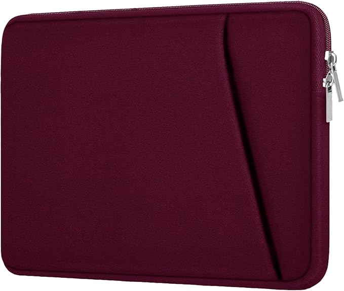 Laptop Sleeve Case 15.6 inch, Durable Briefcase Shockproof Protective Cover, Handbags Portable Laptop Bag for 15.6 inch HP Dell Asus Lenovo, Computer Case with Front Pocket, Wine Red
