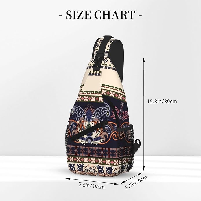 Cross Chest Bag Diagonally for Men Shoulder Bag for Travel Hiking Trendy Sling Bag with Adjustable Shoulder Strap