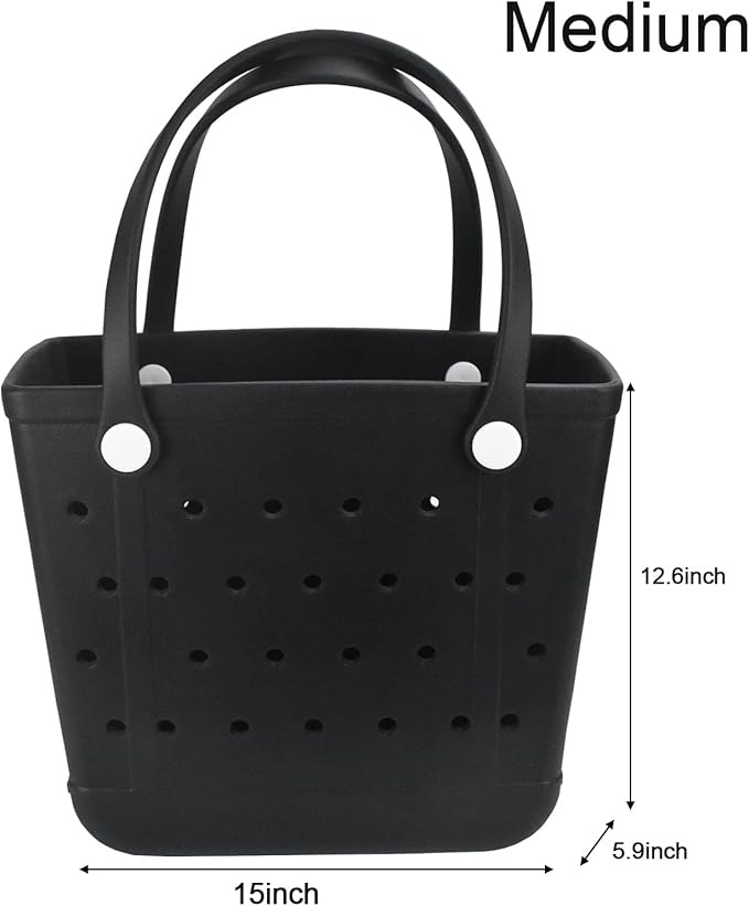 X Large Beach Bag, Oversized Rubber Beach Bag, Washable Open Tote Bag Durable Tote Travel Bags