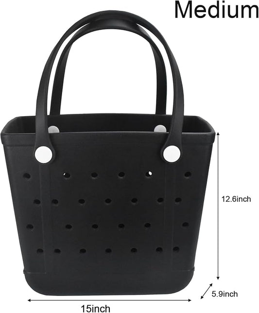 X Large Beach Bag, Oversized Rubber Beach Bag, Washable Open Tote Bag Durable Tote Travel Bags