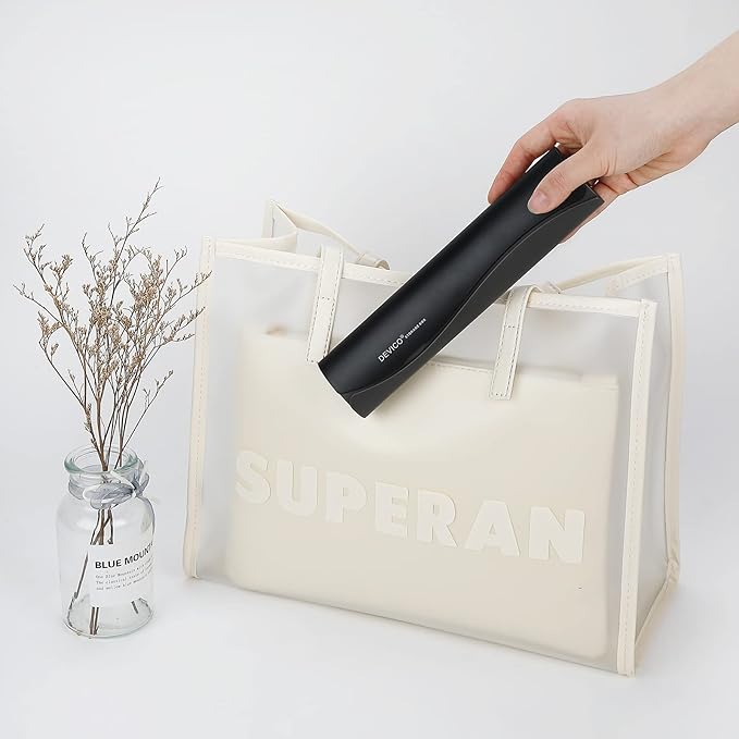 DEVICO Portable Travel Utensils with Case, Reusable Camping Silverware for Lunch, 18/8 Stainless Steel Cutlery Set (Black)