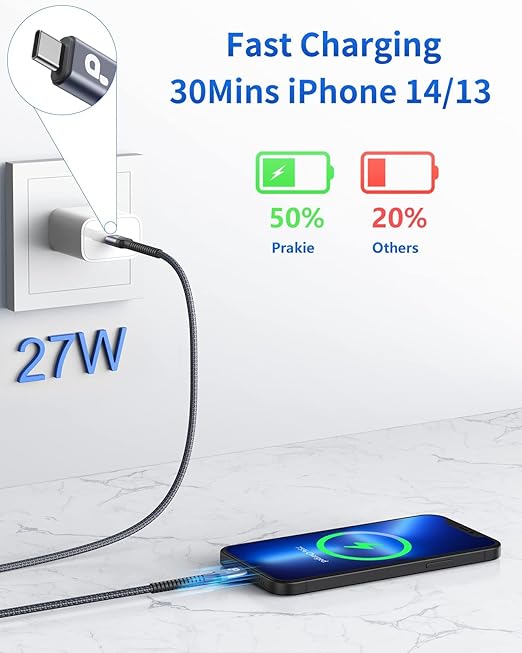 Long iPhone Fast Charger, [Apple MFi Certified] 2Pack 10FT USB C to Lightning Cable Type C iPhone Fast Charging Cord Compatible iPhone 14 13 12 11 Pro Max Xs 8 7 Plus and More