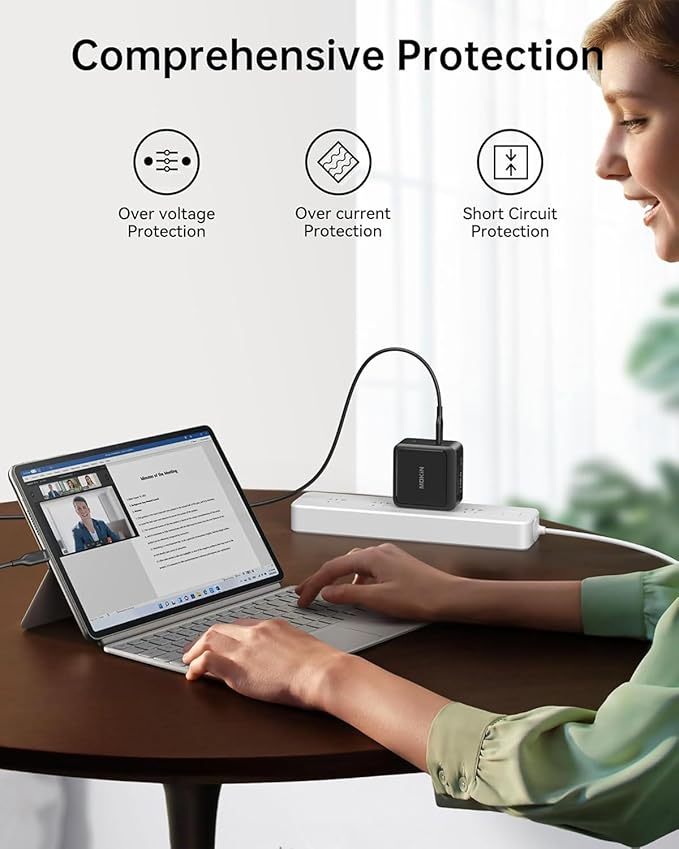 MacBook Charger 140W, Compact and Foldable GaN+ PD 3.1 USB C Fast Charging for MacBook Pro/Air, M1 M2 M3 M4, Samsung Galaxy, iPad Pro and All Type C Device, USB-C Cable Included