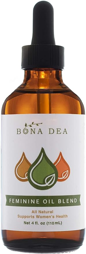Bona Dea Naturals’ “The Original” All Natural Feminine Deodorant | Intimate Yoni Oil Relief for Vaginal Itch, Odor, & Dryness | 4oz Dropper Bottle Refill