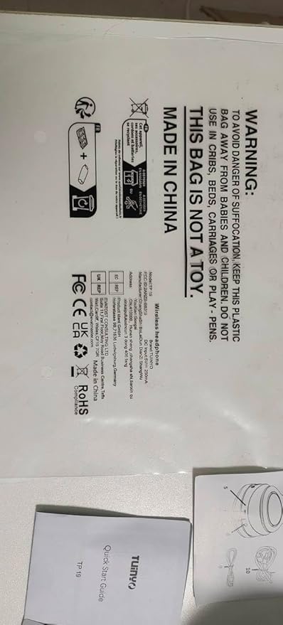 TUINYO Bluetooth Headphones Wireless, Over Ear Stereo Wireless Headset 40H Playtime with deep bass, Soft Memory-Protein Earmuffs, Built-in Mic Wired Mode PC/Cell Phones/TV-White … …