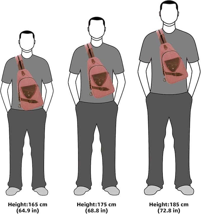 KL928 Canvas Sling Bag Crossbody Backpack Shoulder Casual Rucksack for Men Women,Rust Red