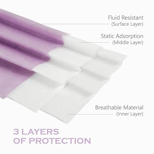 CSD Colo 30 Pcs Purple Disposable Face Masks, 3 Ply Adult Mask with Elastic Ear Loop, Nose Bridge Clip, Breathable Comfortable Mask Great for Indoor, Outdoors Use (Lavender Purple)