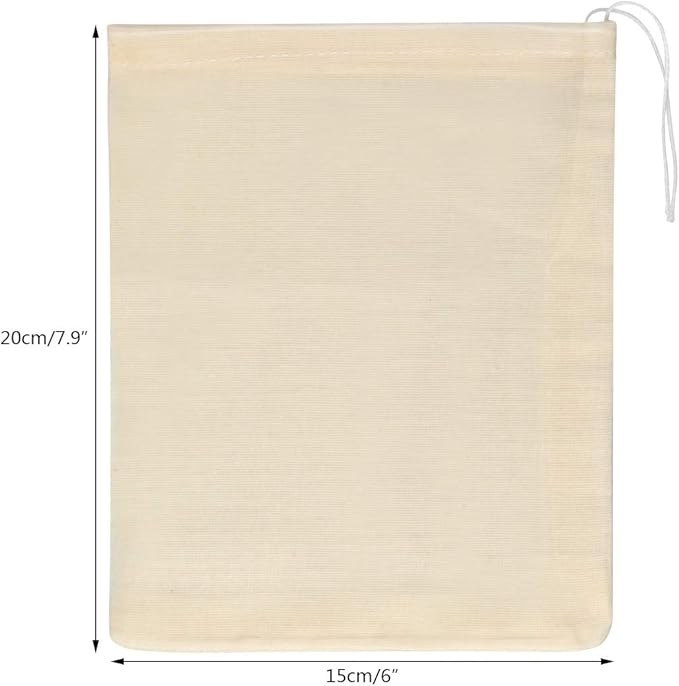 Tayfremn 100pcs Cotton Drawstring Bags, Reusable Muslin Bag Natural Cotton Bags with Drawstring Produce Bags Bulk Gift Bag Jewelry Pouch for Party Home Storage Wedding(6 by 7.9 inches)