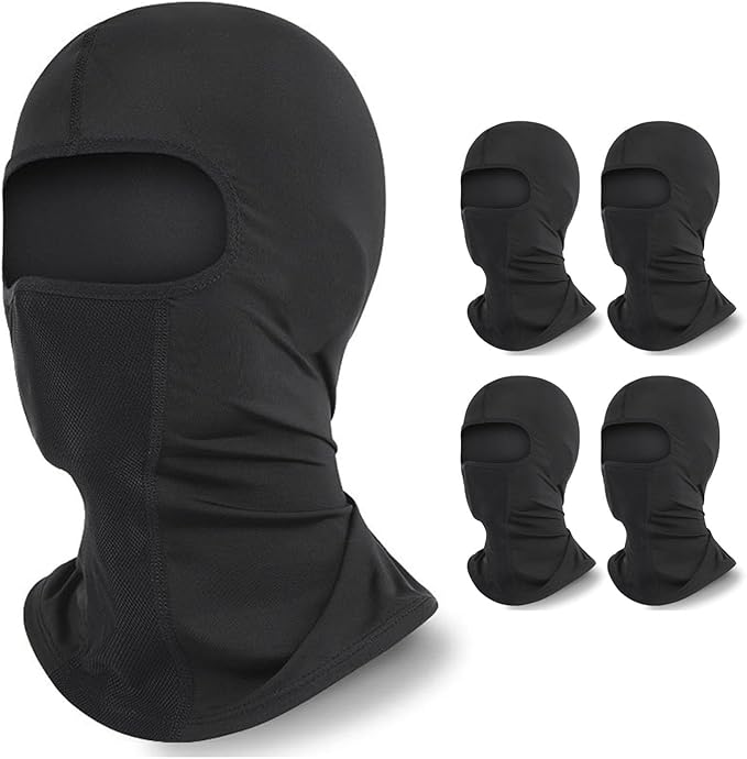 4 Pack Summer Balaclava Face Mask Sun UV Protection Hood Breathable Face Mask for Men Women - Motorcycle Fish