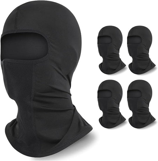 4 Pack Summer Balaclava Face Mask Sun UV Protection Hood Breathable Face Mask for Men Women - Motorcycle Fish