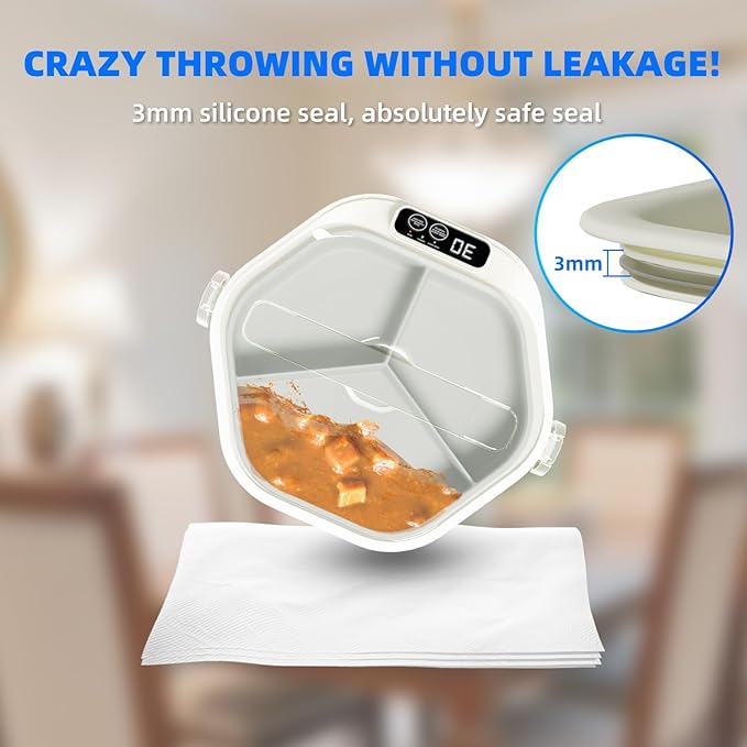 Cordless Electric Lunch Box for Adults,1L Extra-Large Capacity Lunch Box with Insulated Bag,16000mAh Rechargeable Self-Heating Food Warmer with Smart Timer Function for Travel,Camping,Officing