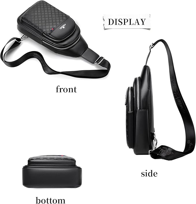 FSD.WG sling Backpack for Men Chest Bag Crossbody Shoulder Bags Travel Bag Purse for Men with Water Resistant