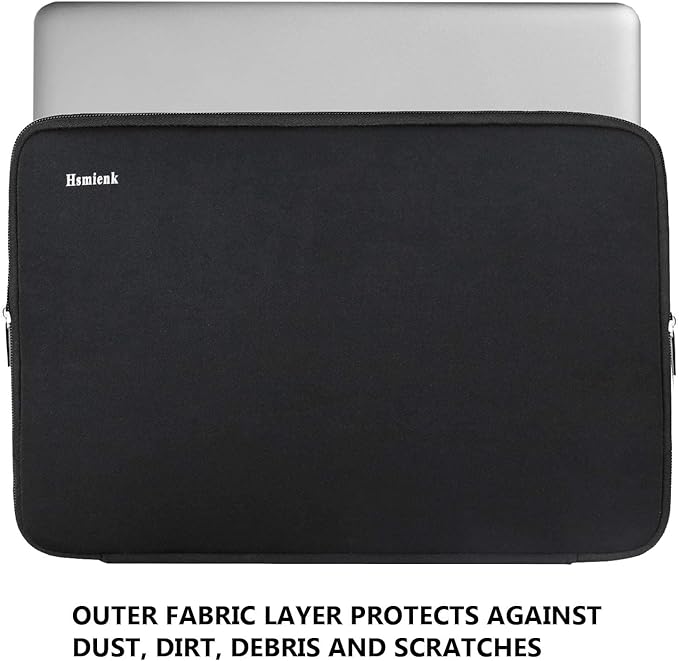 Laptop Sleeve 14 inch, Upgrade Durable Shockproof Protective Computer Cover Flip Case Briefcase Carrying Bag Compatible with 14" HP, Lenovo, Asus, Acer, Notebook, Chromebook Computer, Black