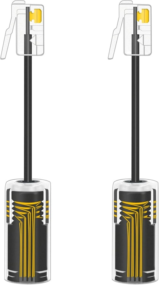 NECABLES 2Pack Phone Cord Detangler for Landline Telephone Handset Cord Detangler for Desk Phone RJ9 4P4C Male to Female Black