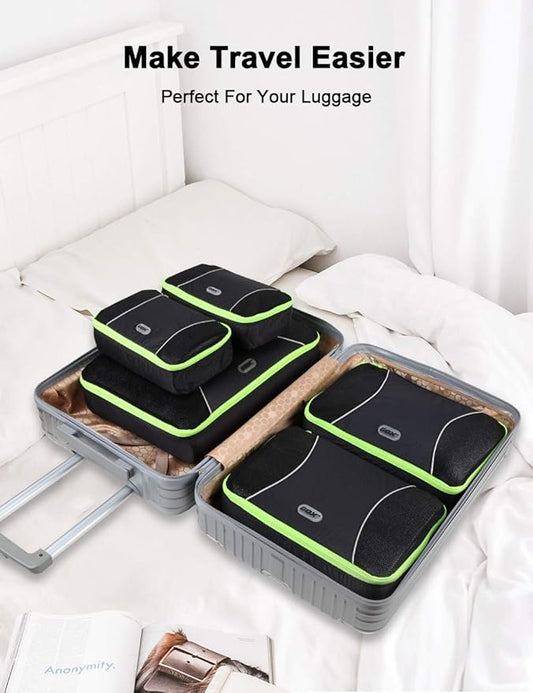 GOX Ultra Light 5 piece Packing Cubes Travel Luggage Organizer 1 Large 2 Medium 2 Small