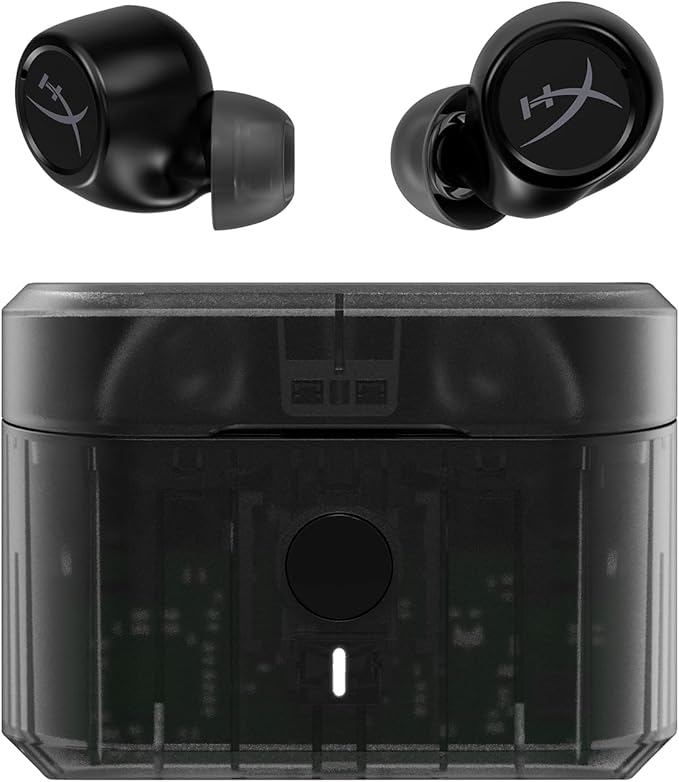 HyperX Cirro Buds Pro – True Wireless Earbuds, Active Noise Cancellation, ANC, Ambient Sound Mode, Low Latency, Bluetooth 5.2, IPX4, Fast Charge, PC, Nintendo Switch, Mobile - Black