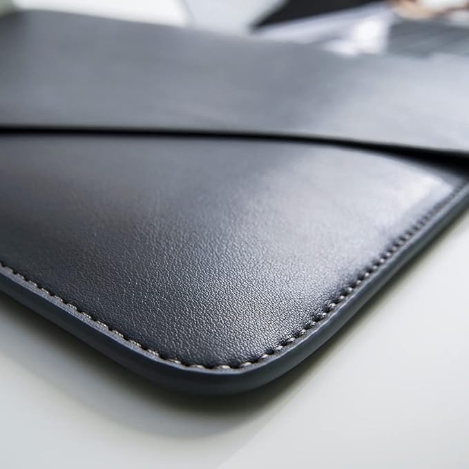 PU Leather Laptop Sleeve Compatible with New 14 inch MacBook Pro A2992 A2918 A2442,Old MacBook Pro Air 13, Surface Laptop 13.5, Thinkpad X1 Carbon 14 Set of 4PCS Color Dark Grey