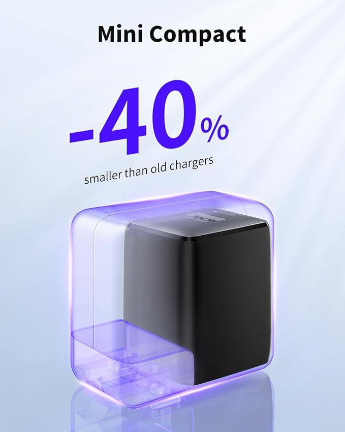 USB C Charger Block, 30W USB C Charger Fast Charging, Dual-Port Compact with Foldable Plug, Compatible with 16/16 Pro/15/15 Plus/15 Pro/15 Pro Max/14/13/12/11