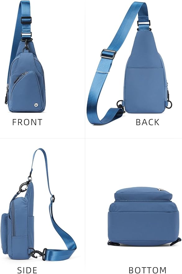 WESTBRONCO Small Sling Bag for Women Nylon Crossbody Sling Backpck Lightweight for Travel Casual Daily